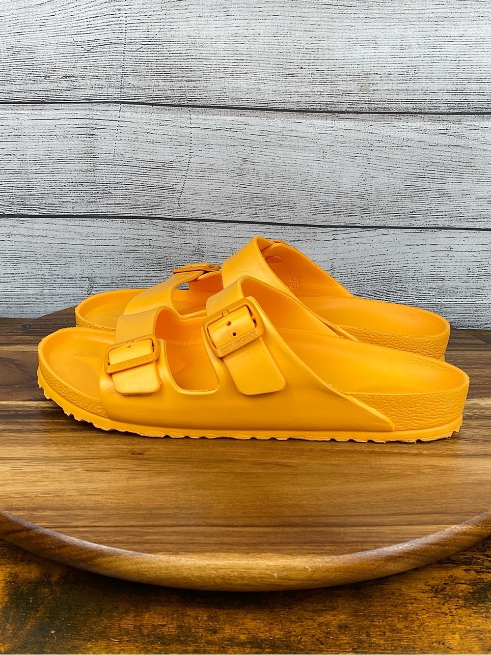 Birkenstock Arizona Essentials EVA Honolulu Orange Sandals Men’s Size 12 EU 45 - Picture 1 of 8